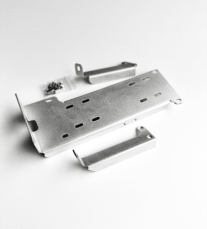 BPF 2016-2023 3rd Gen Tacoma Compressor mount with multiple metal brackets and mounting hardware, designed for durable and precise installation in Tacoma vehicles.