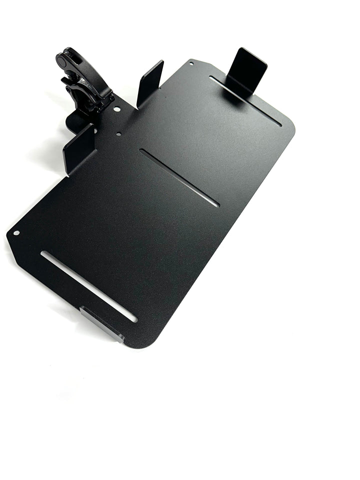 BPF Universal Pelican Vault V800 and V730 Case Mounting brackets in black powder-coated finish with CNC fabricated design for secure overlanding gear storage and OEM fitment.