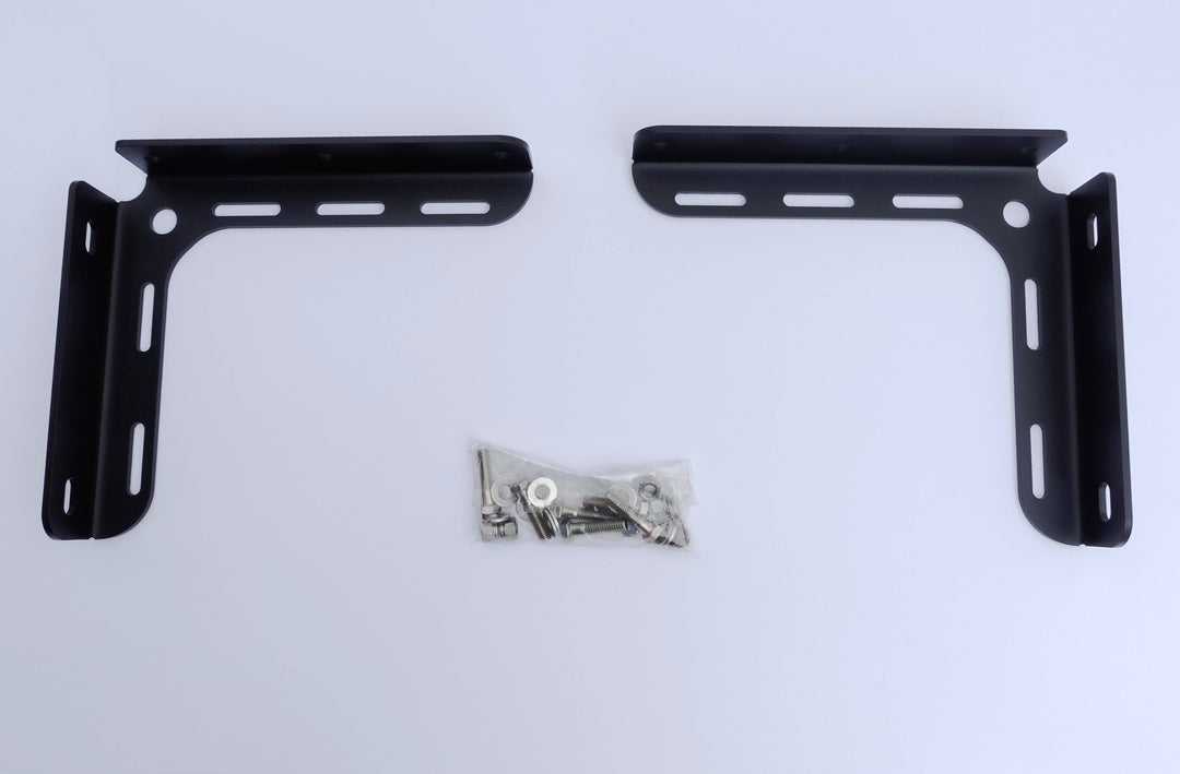 BPF 2005-2023 Toyota Tacoma Bed Stiffeners in black powder-coated steel with mounting hardware, designed for enhanced truck bed support and durability.