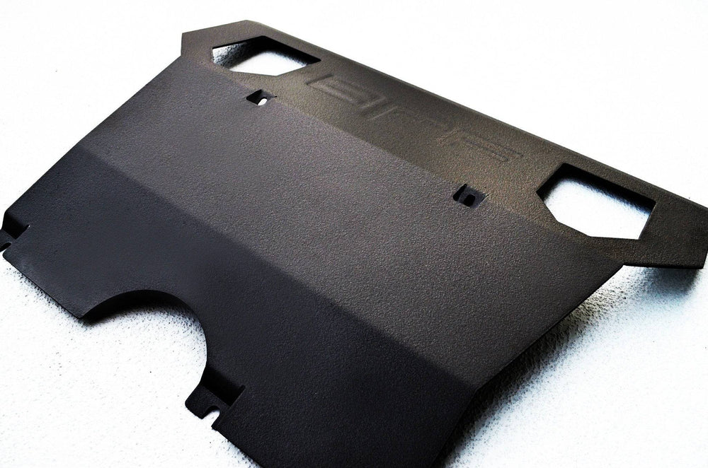 BPF 2005-2015 Toyota Tacoma Skid Plate in black powder-coated finish, designed for durable CNC fabricated protection and OEM fitment on Tacoma trucks.