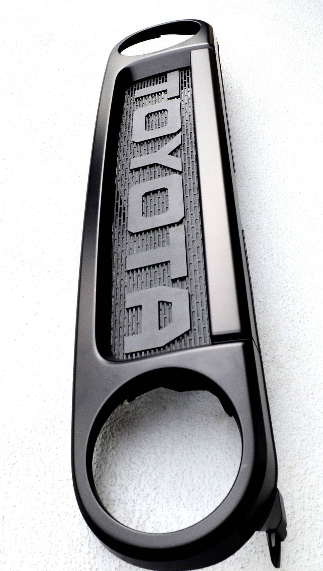 BPF Completed 2007-2014 FJ Cruiser Grill in matte black finish with bold TOYOTA lettering, designed for rugged durability and OEM fitment on FJ Cruiser vehicles.