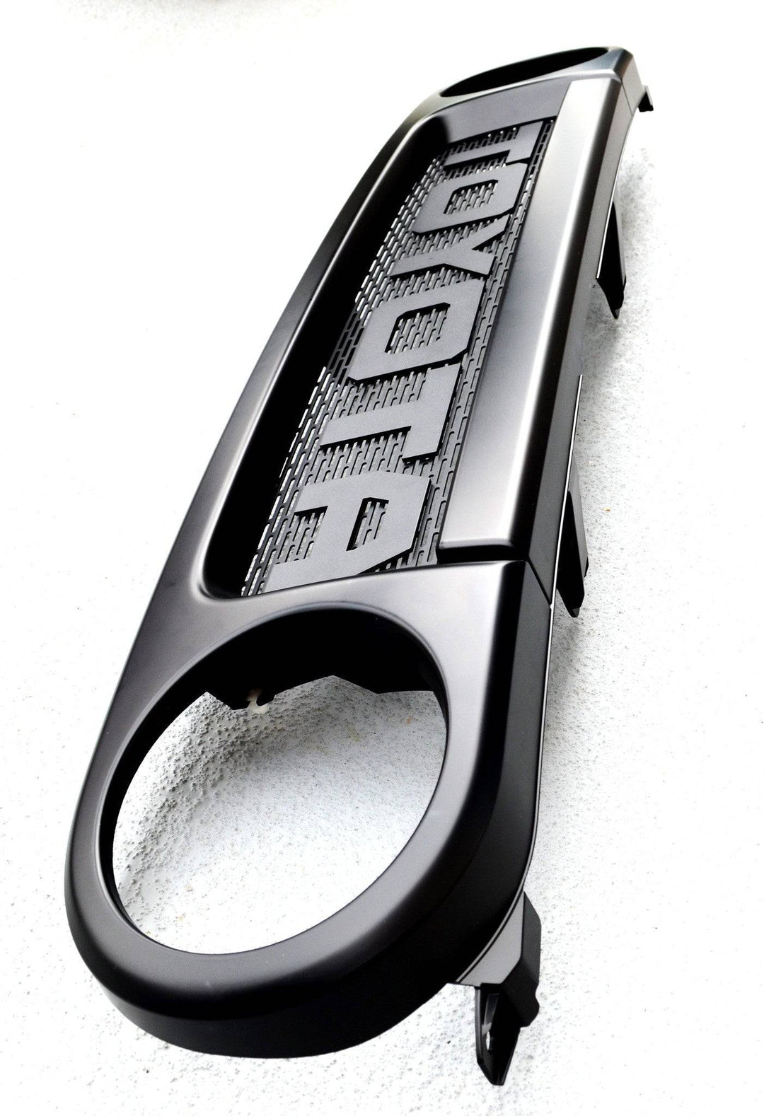 BPF Completed 2007-2014 FJ Cruiser Grill in matte black finish featuring bold "BPF" lettering with a distinctive mesh pattern designed for durable, stylish vehicle front-end customization.