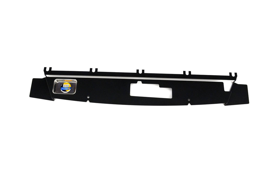 BPF 05-11 Toyota Tacoma Radiator Cover made of black powder-coated steel, CNC fabricated for OEM fitment and durability, designed for easy bolt-on installation on Toyota Tacoma trucks.