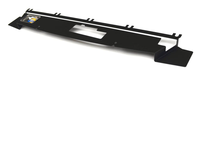 BPF 05-11 Toyota Tacoma Radiator Cover in black powder-coated metal, designed for OEM fitment with precise CNC fabrication for enhanced protection and durability.