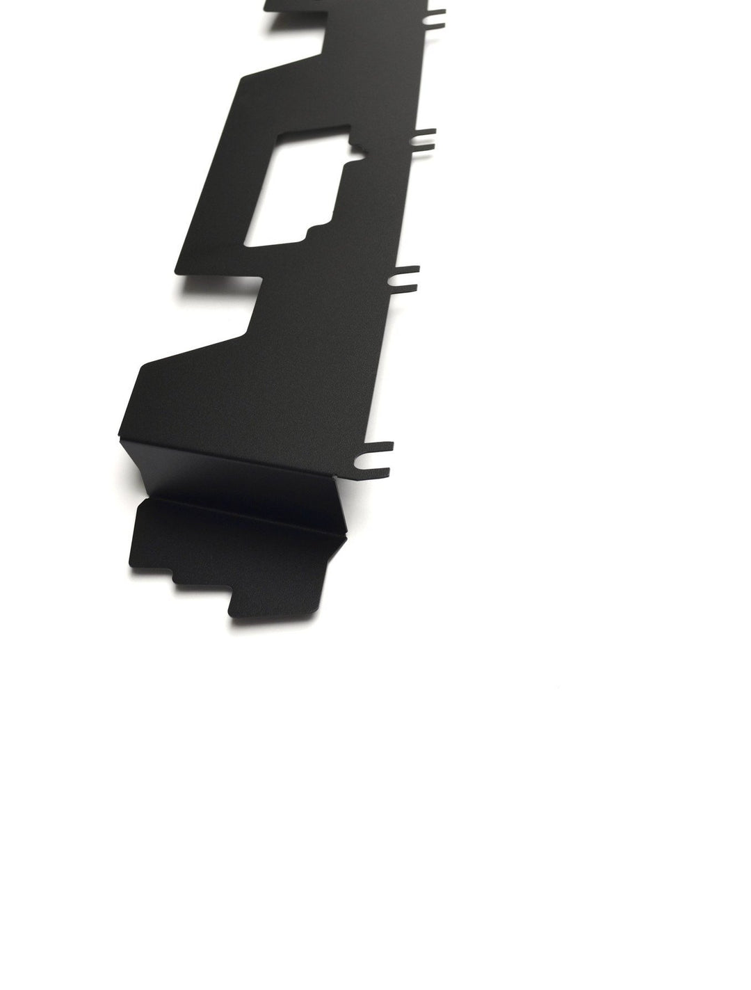 Black metal BPF 12-15 Toyota Tacoma Cooling Panel with a powder-coated finish, designed for precise OEM fitment and durable protection.